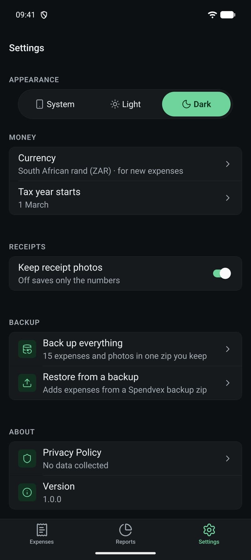 Spendvex: Stays on your phone